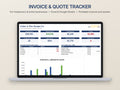 Invoice Tracker and Quote Templates for Excel and Google Sheets – Payments and Overdue Balances