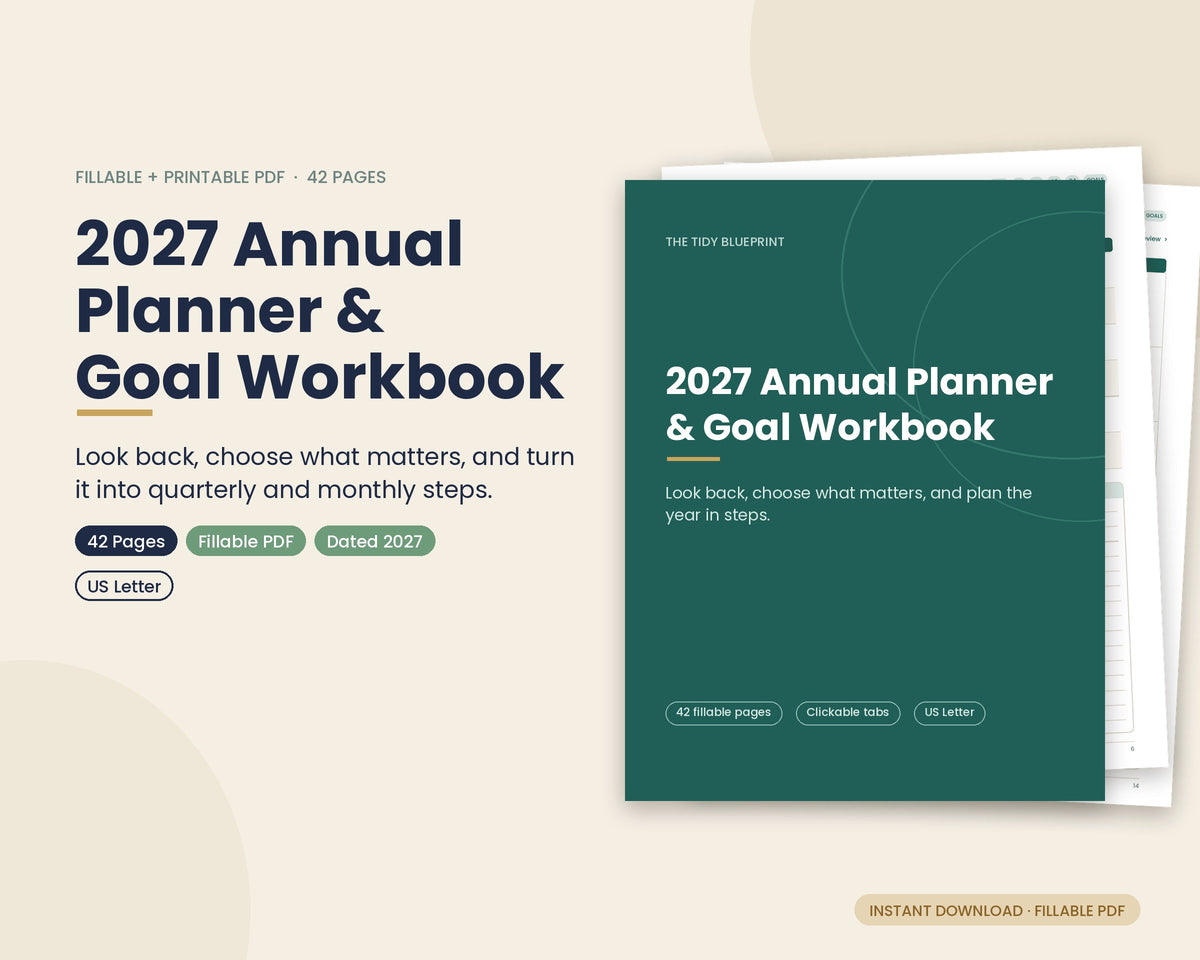2027 Annual Planner & Goal Workbook