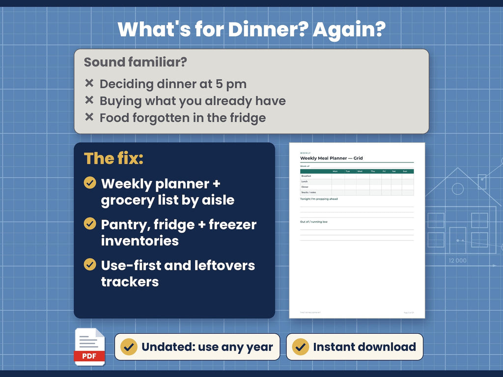 Meal Planning & Kitchen Binder