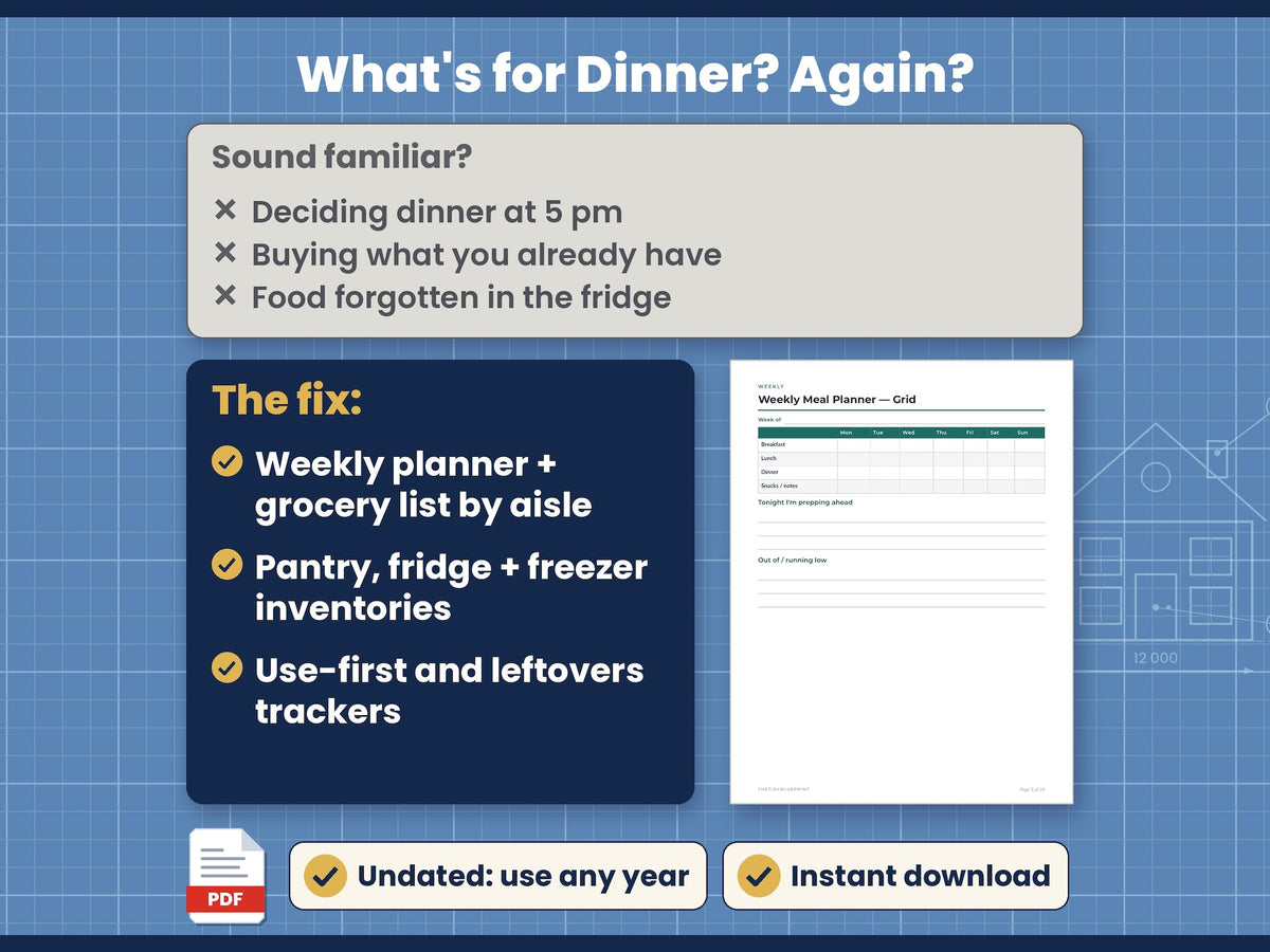 Meal Planning & Kitchen Binder