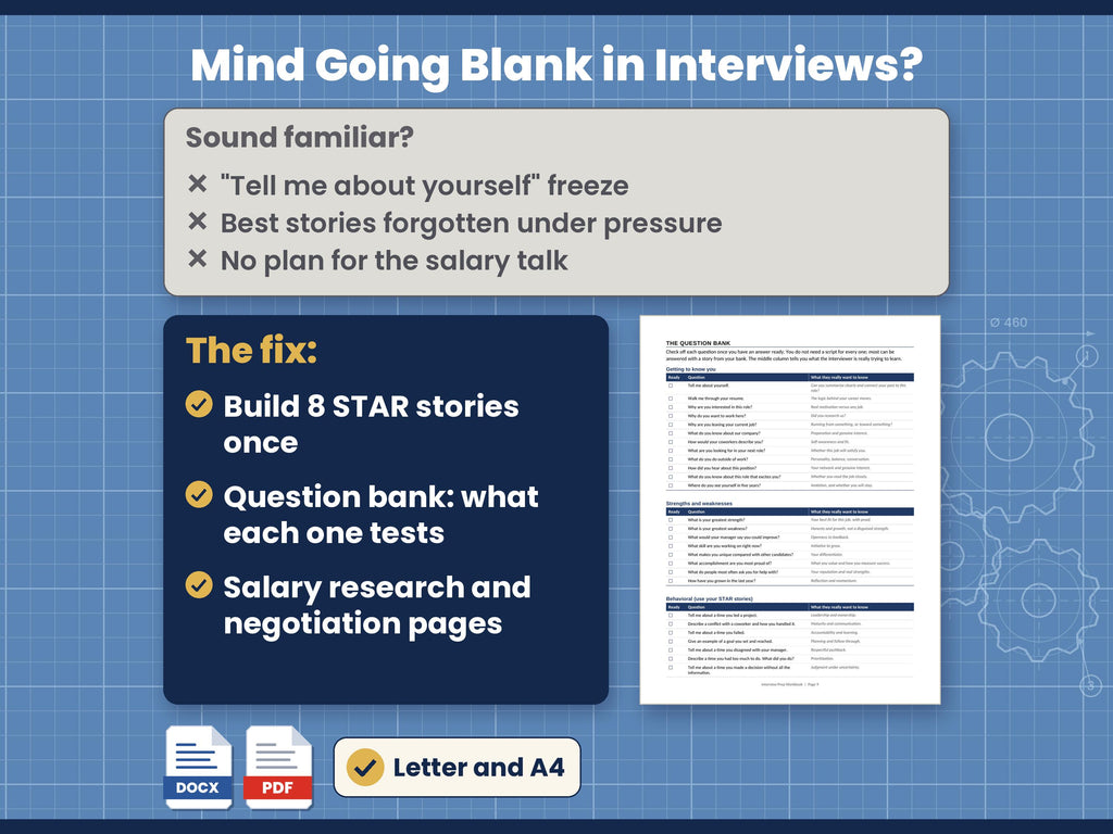 Interview Prep Workbook Printable