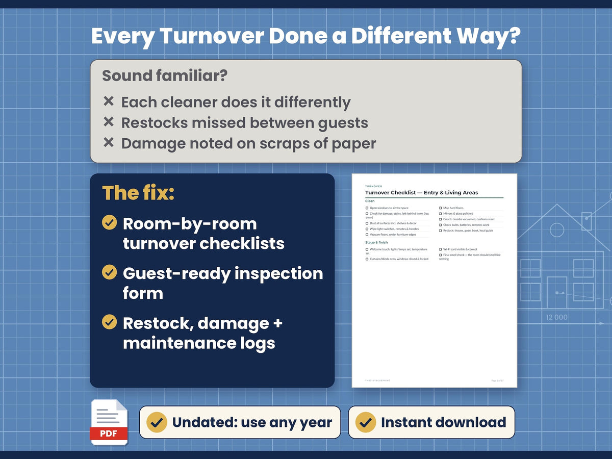 Airbnb Turnover Cleaning Kit