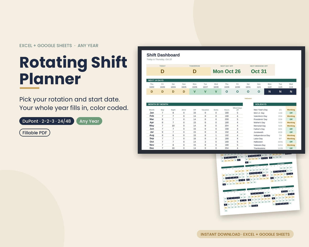 Rotating Shift Planner