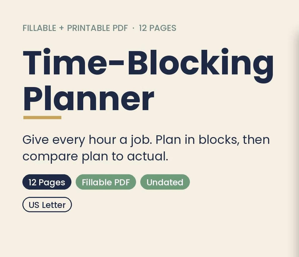 Time Blocking Planner