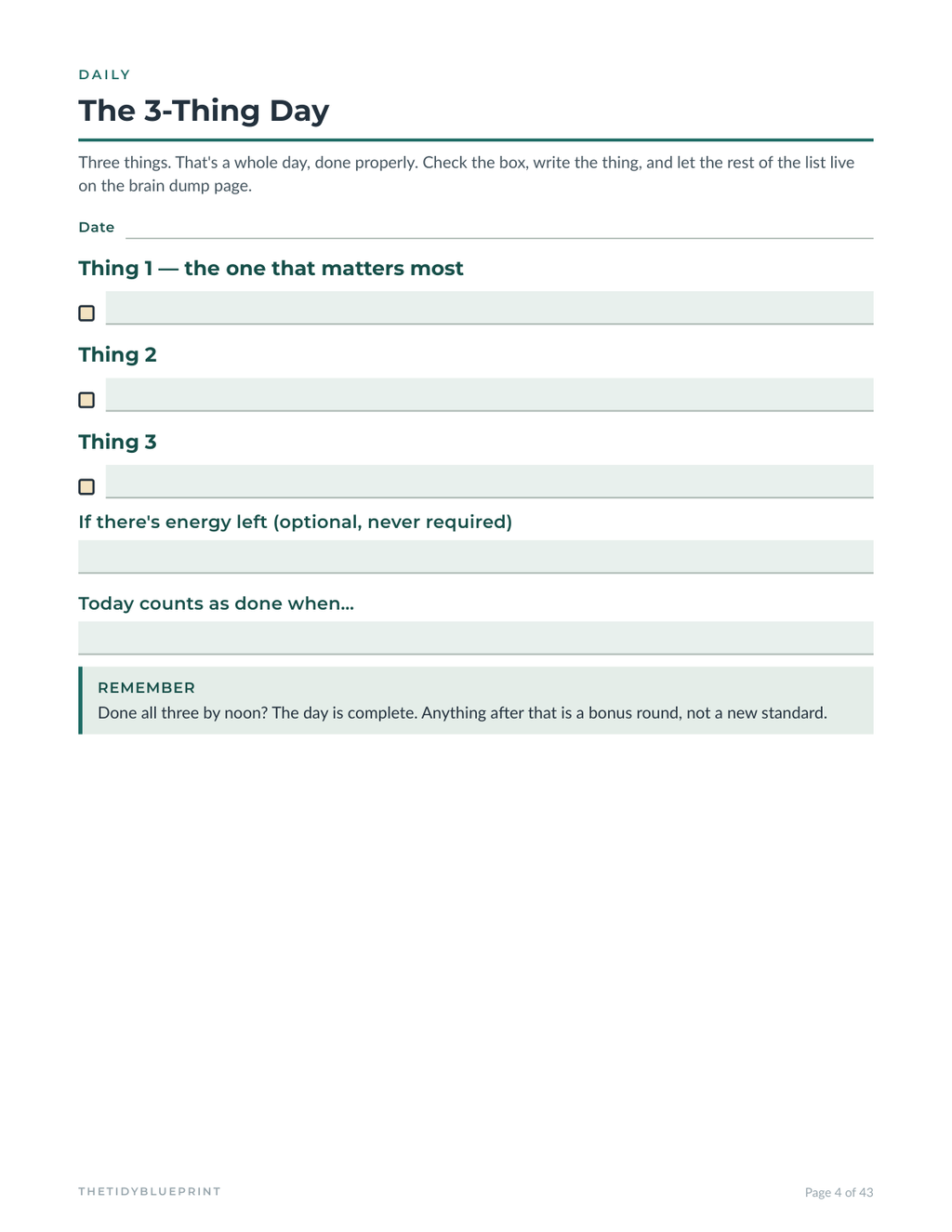 ADHD-Friendly Home Planner