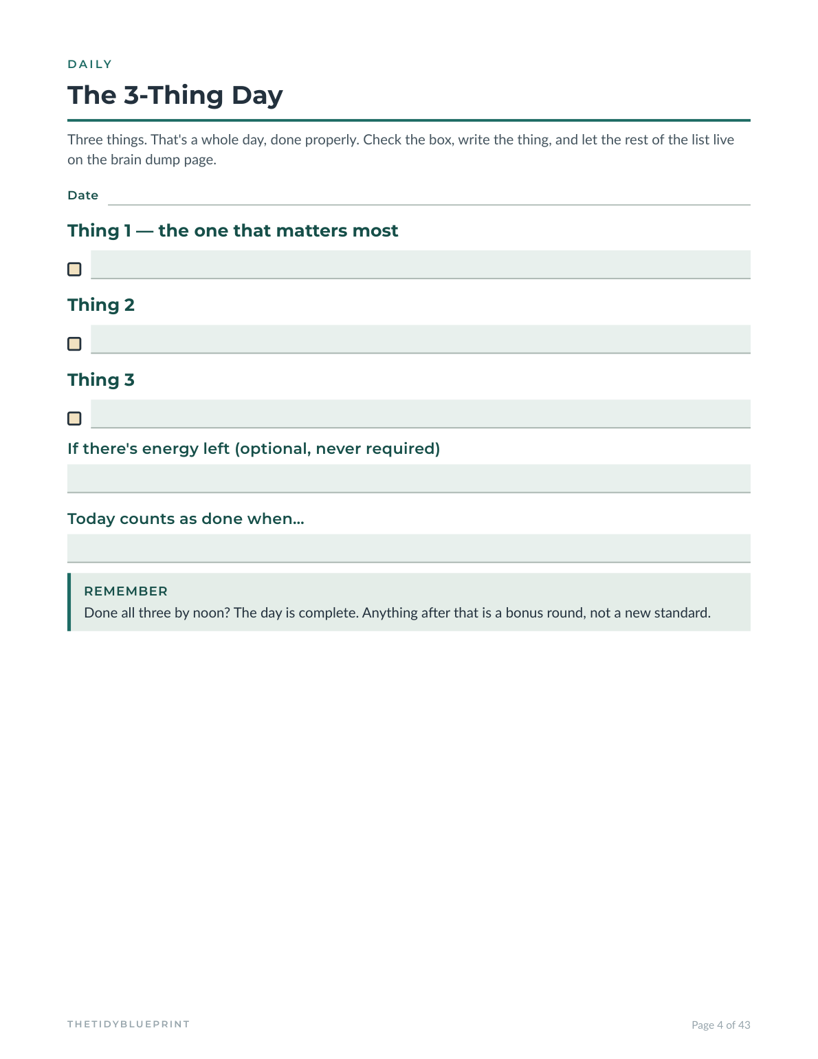 ADHD-Friendly Home Planner
