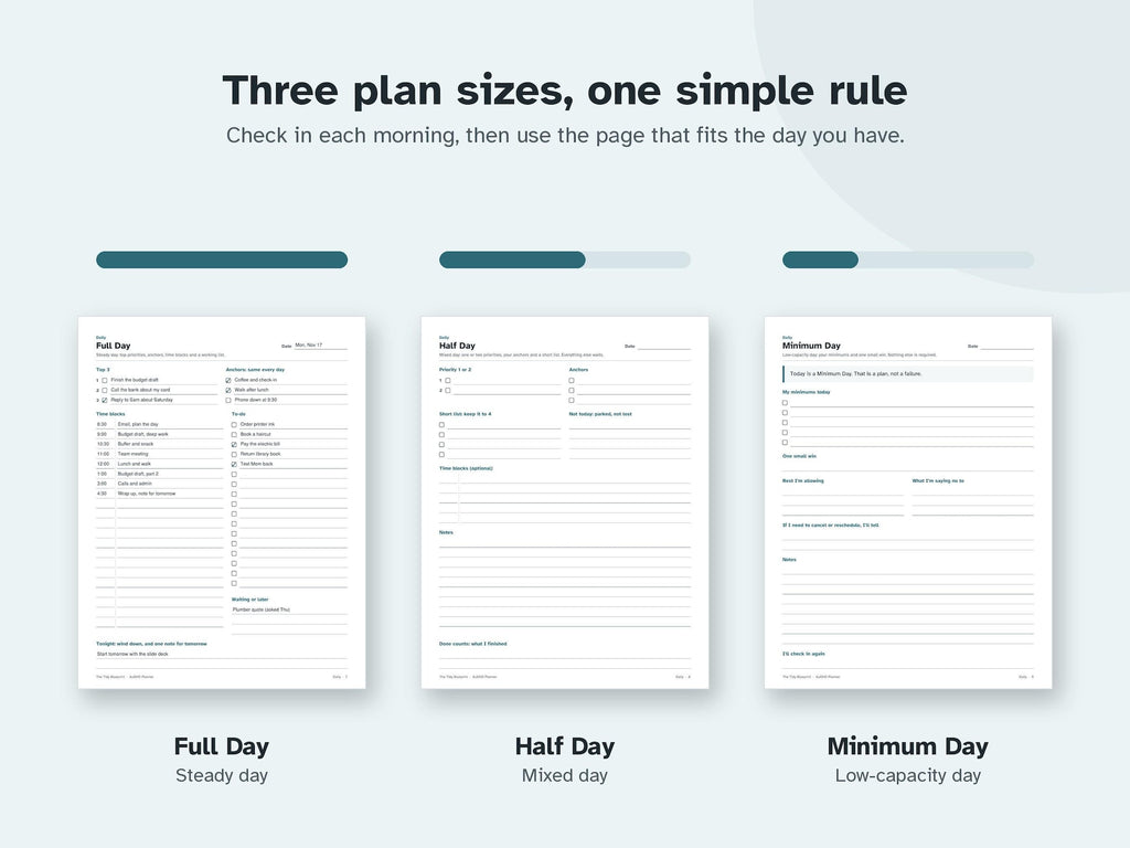 AuDHD Planner for Adults – Undated ADHD and Autism Printable, Fillable, Digital PDF