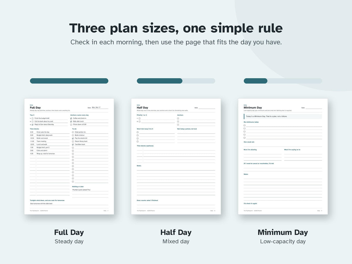 AuDHD Planner for Adults – Undated ADHD and Autism Printable, Fillable, Digital PDF