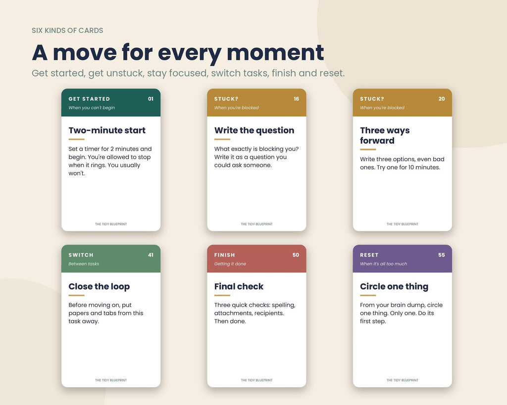 Task Starter Card Deck