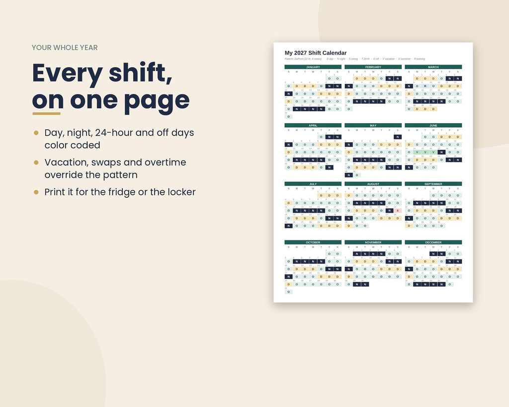 Rotating Shift Planner