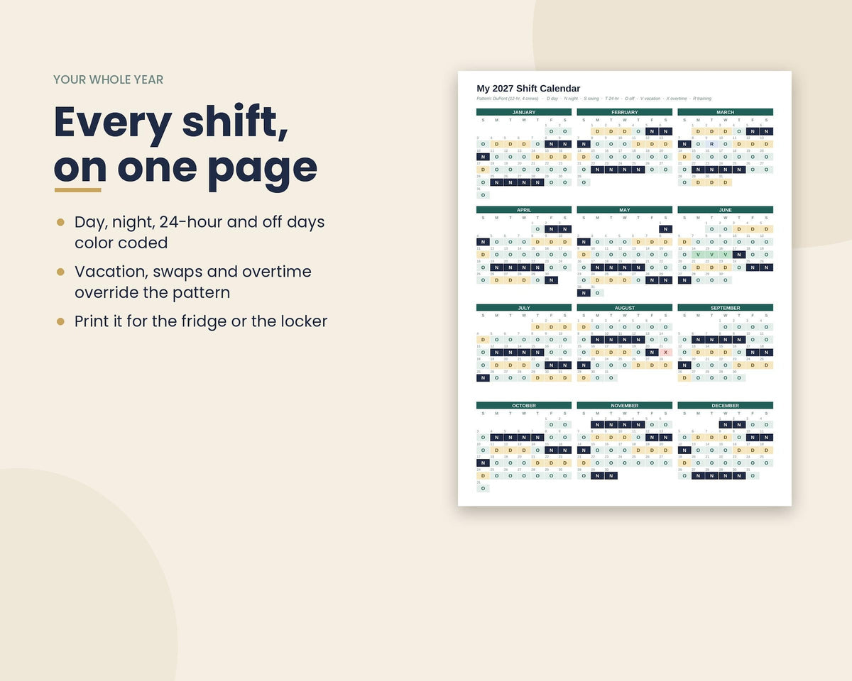 Rotating Shift Planner