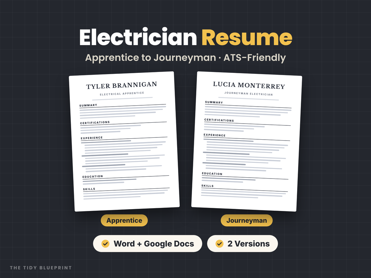 Electrician Resume Template