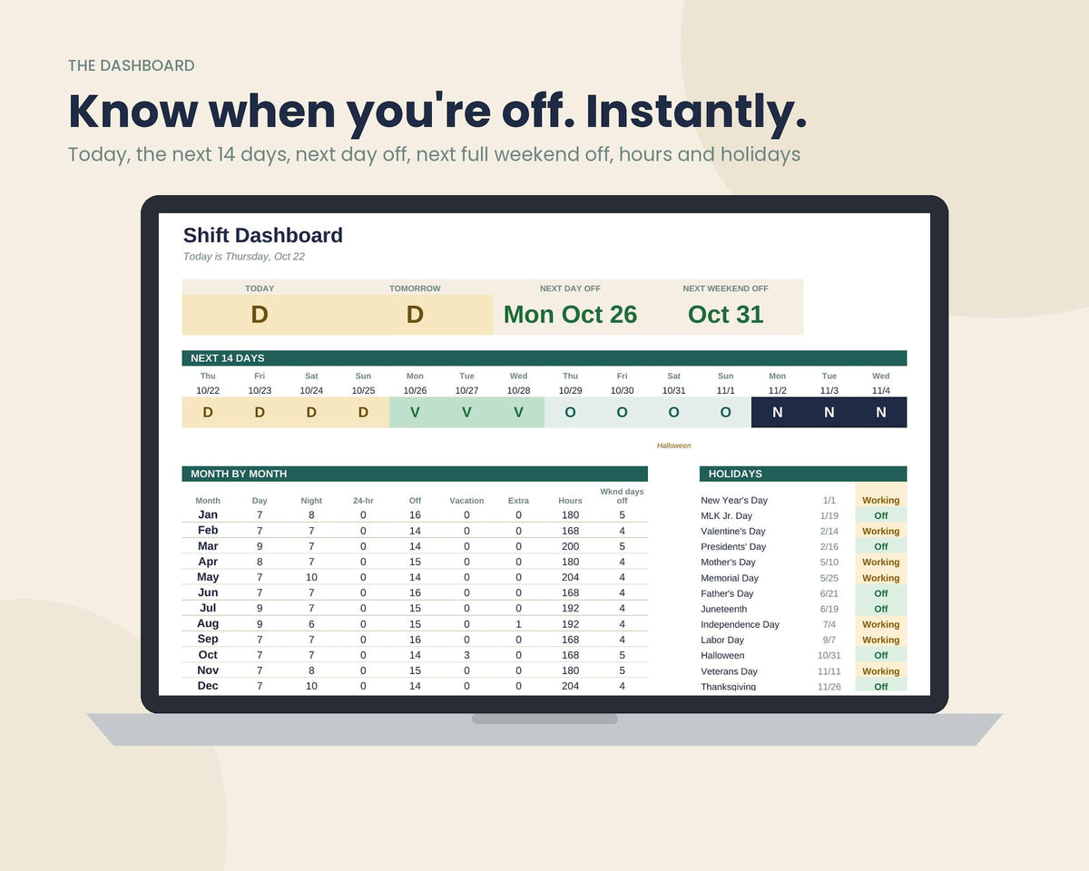 Rotating Shift Planner