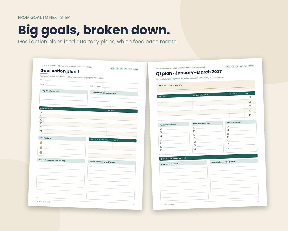 2027 Annual Planner & Goal Workbook