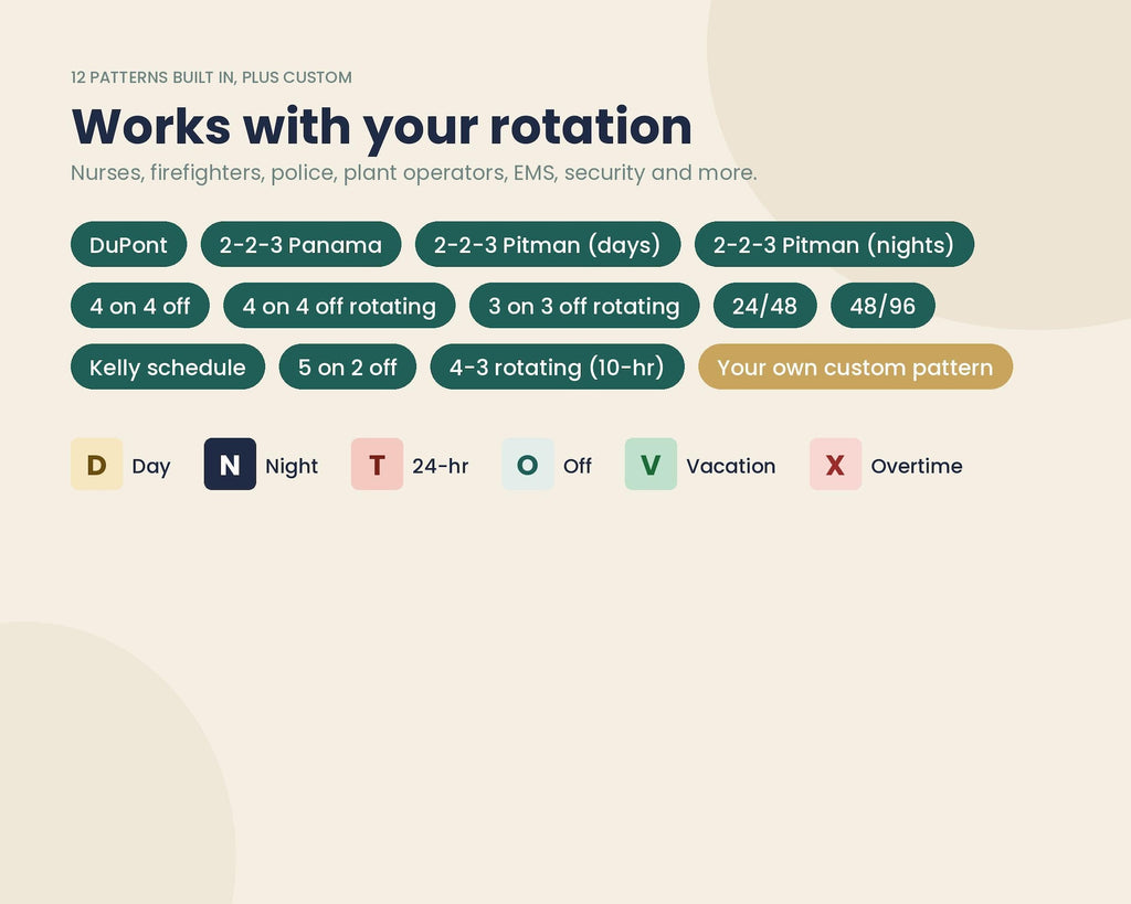 Rotating Shift Planner