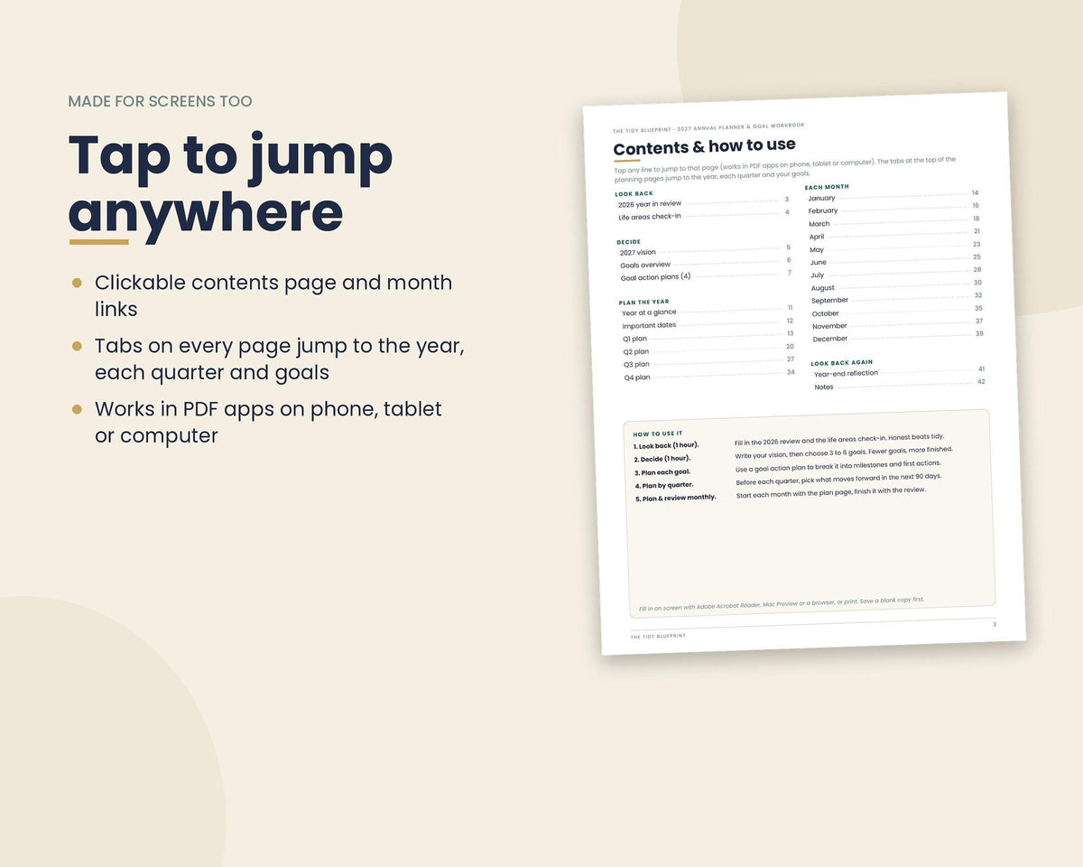 2027 Annual Planner & Goal Workbook