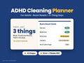ADHD Cleaning Planner for Adults – Room Reset Checklists, Low Energy Chore System, PDF