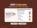 2027 Printable Calendar with Home and Car Maintenance Pages – Letter and A4