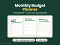 Budget Planner Printable with Spreadsheet – Monthly Budget, Bills and Debt Snowball