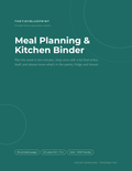 Meal Planning & Kitchen Binder