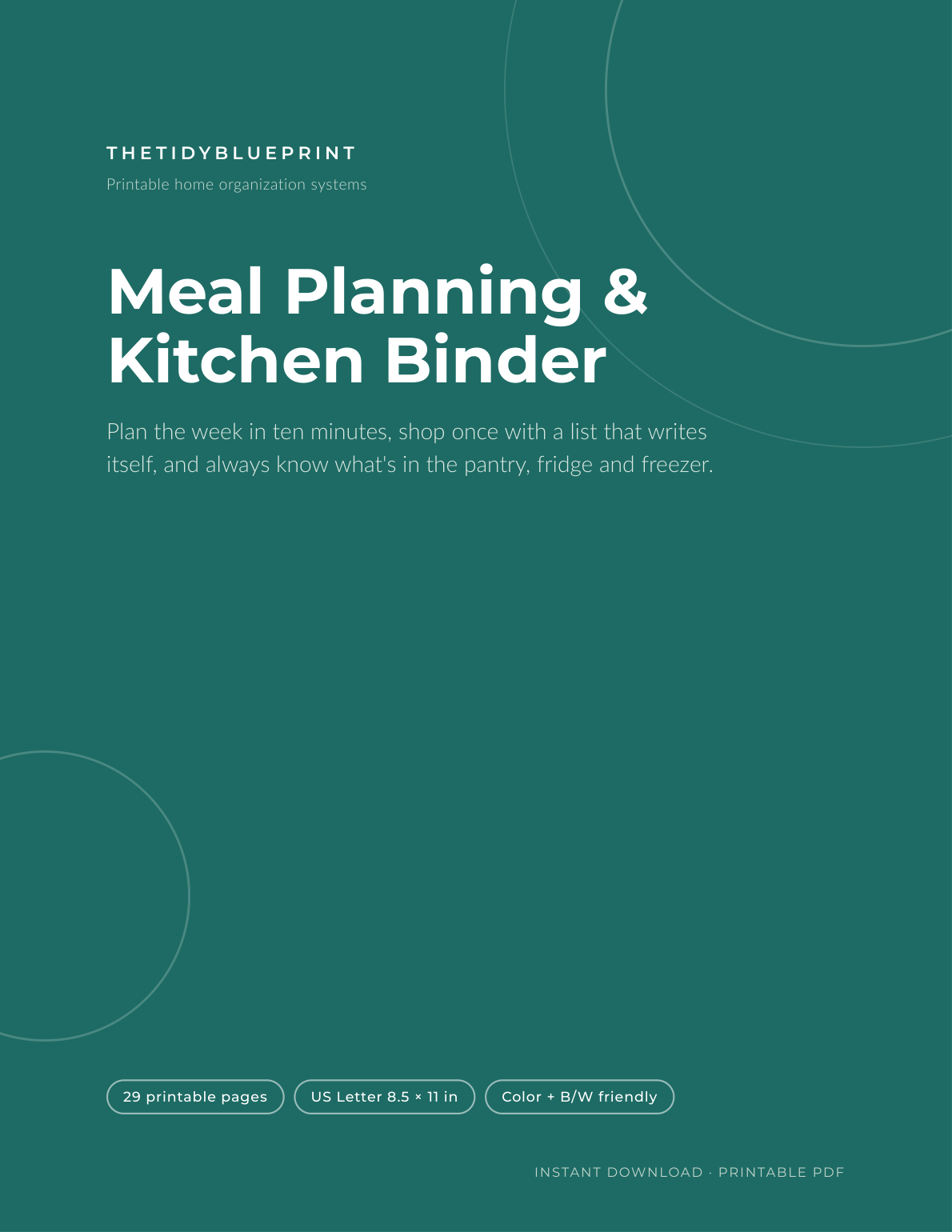Meal Planning & Kitchen Binder