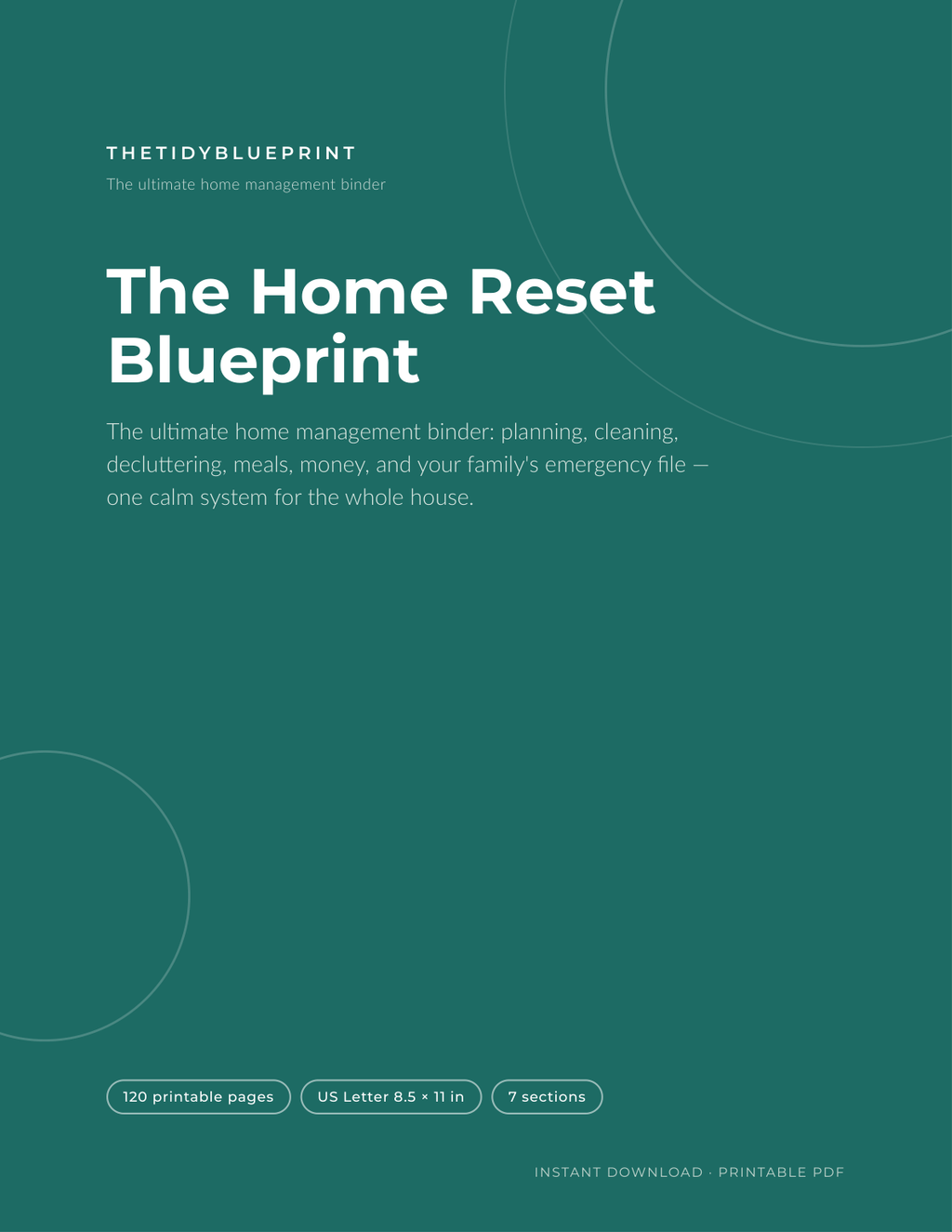 Home Reset Blueprint Binder